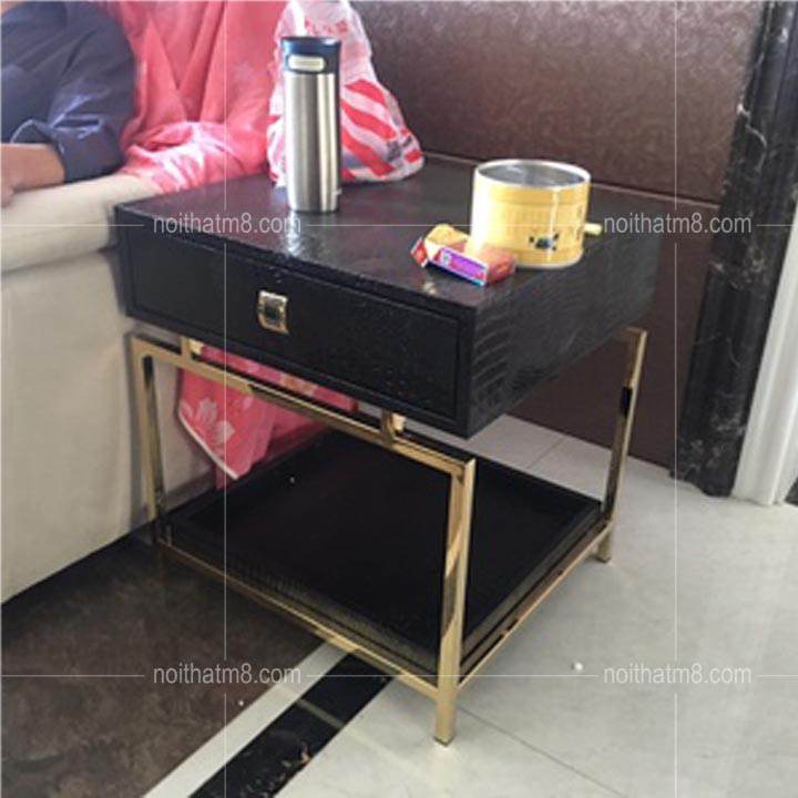 Mẫu bàn tab sofa khung inox mạ vàng cao cấp M8-9087 thumbnail 2