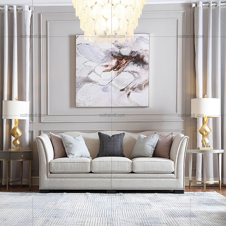 Ghế sofa phòng khách tân cổ điển hiện đại mà trang nhã M8-3504 thumbnail 2