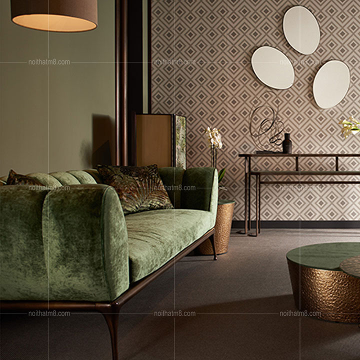 Mẫu ghế sofa nỉ nhung dáng cao thanh thoát M8-3573 thumbnail 2