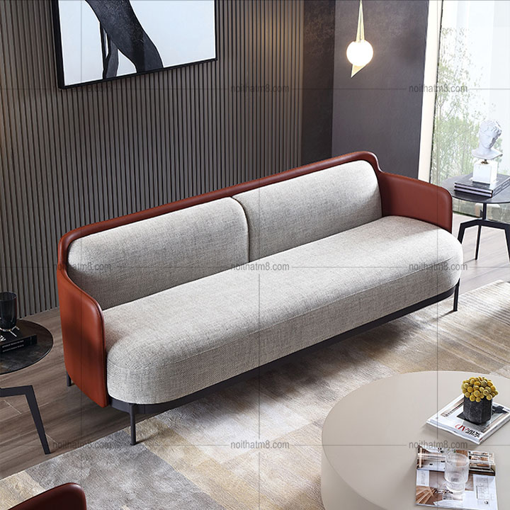 Ghế sofa nhập khẩu lưng bọc da độc đáo M8-3574 thumbnail 3
