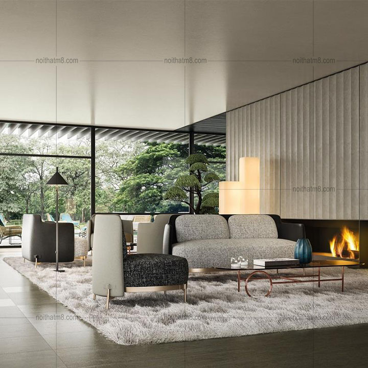 Ghế sofa nhập khẩu lưng bọc da độc đáo M8-3574 thumbnail 5
