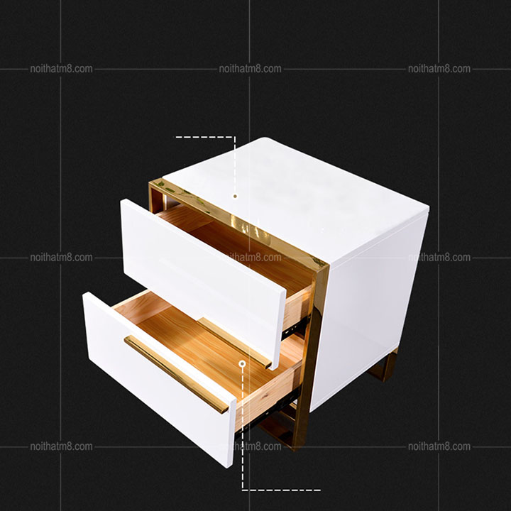 Bàn tab trang trí gỗ kết hợp khung chân mạ titan cao cấp M8-9022 thumbnail 4