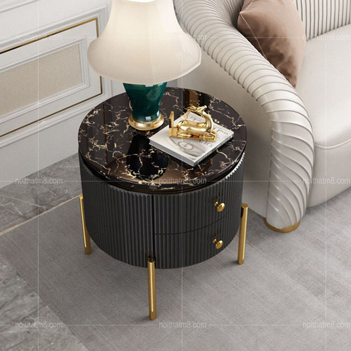 Mẫu bàn tab sofa gỗ kết hợp inox 304 mạ titan cao cấp M8-9089 thumbnail 5