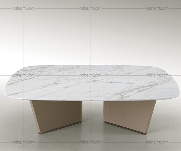 Bàn sofa phòng khách mặt đá kết hợp bọc da cao cấp M8-4355 thumbnail 3