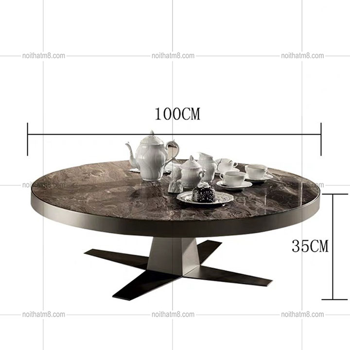 Bàn phòng khách mặt đá chân inox phong cách hiện đại M8-4317 thumbnail 4