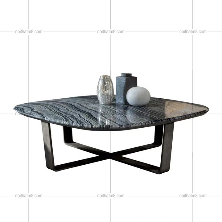 Mẫu bàn trà mặt đá kết hợp chân sắt sơn tĩnh điện độc đáo M8-4435 thumbnail 4