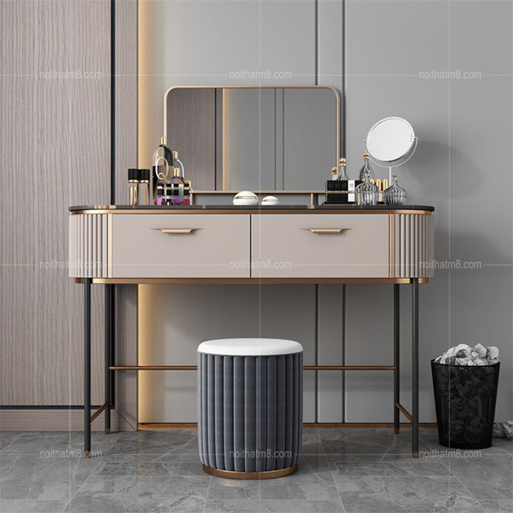Bàn trang điểm đá kết hợp chân sắt sơn tĩnh điện hiện đại M8-4739 thumbnail 2