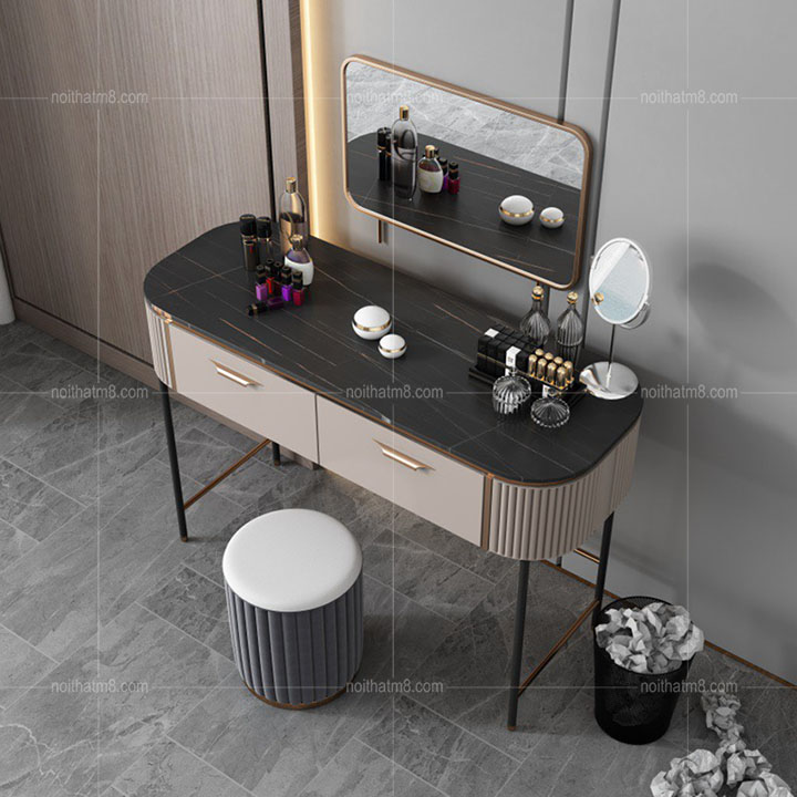 Bàn trang điểm đá kết hợp chân sắt sơn tĩnh điện hiện đại M8-4739 thumbnail 3