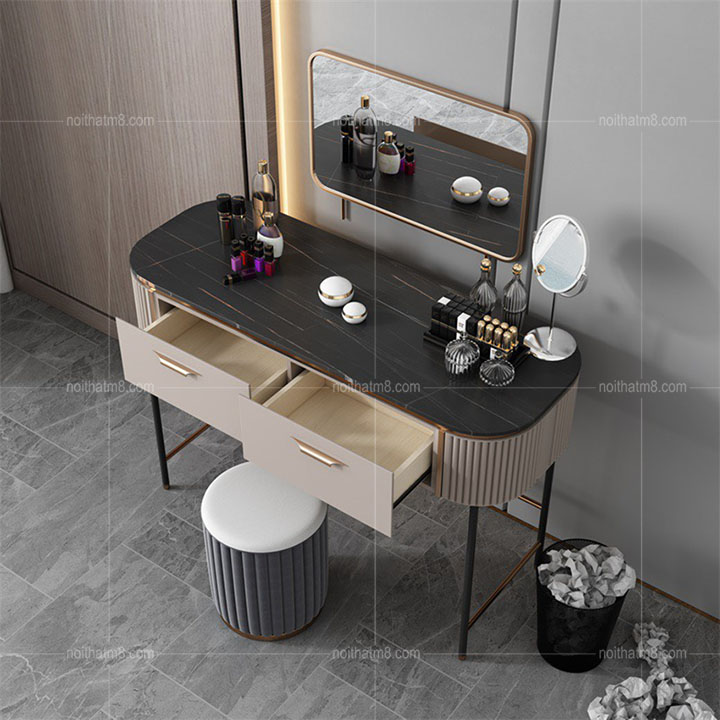 Bàn trang điểm đá kết hợp chân sắt sơn tĩnh điện hiện đại M8-4739 thumbnail 4