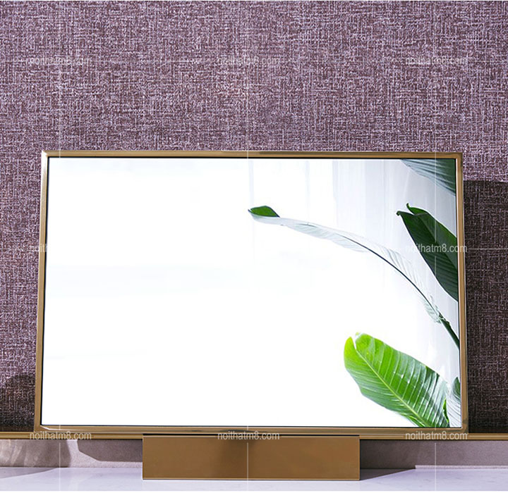 Bàn phấn gỗ, bọc da kết hợp inox 304 mạ titan đẹp, hiện đại M8-4750 thumbnail 4