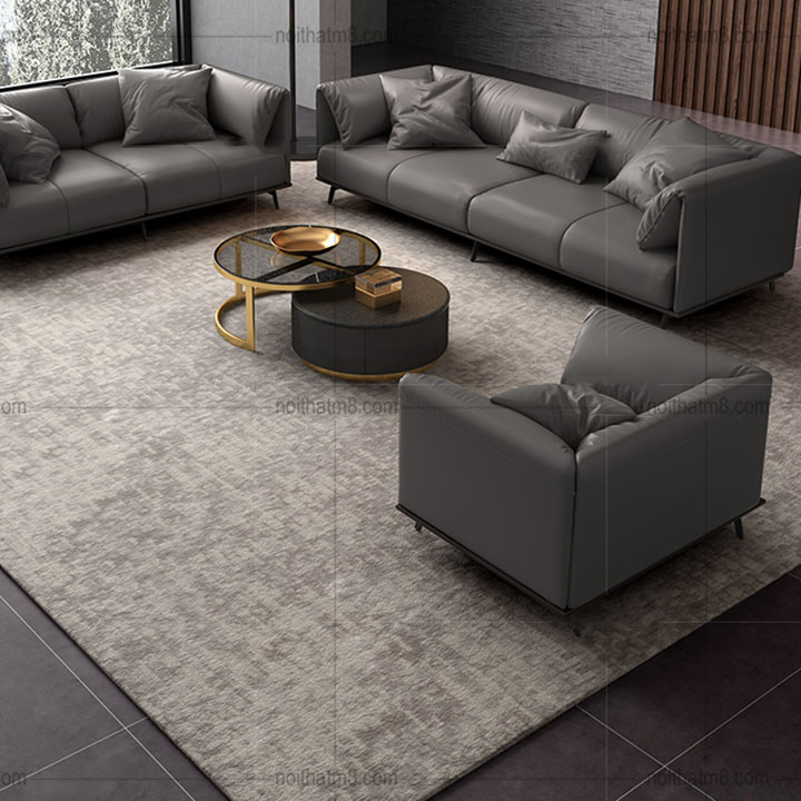 Sofa da văng kết hợp chân sắt tĩnh điện hiện đại M8-3623 thumbnail 3
