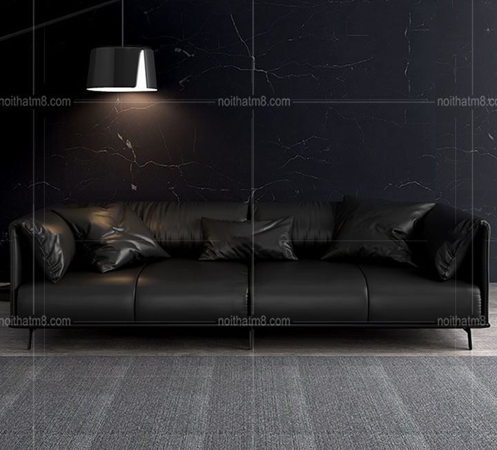 Sofa da văng kết hợp chân sắt tĩnh điện hiện đại M8-3623 thumbnail 4