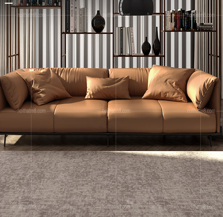 Sofa da văng kết hợp chân sắt tĩnh điện hiện đại M8-3623 thumbnail 2
