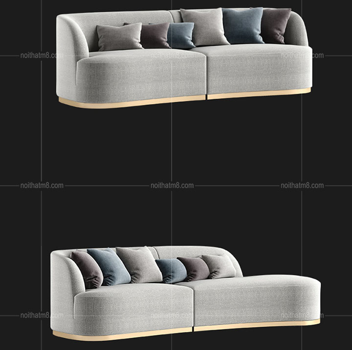 Mẫu sofa nỉ hiện đại dẫn đầu xu hướng 2020 M8-3636 thumbnail 3
