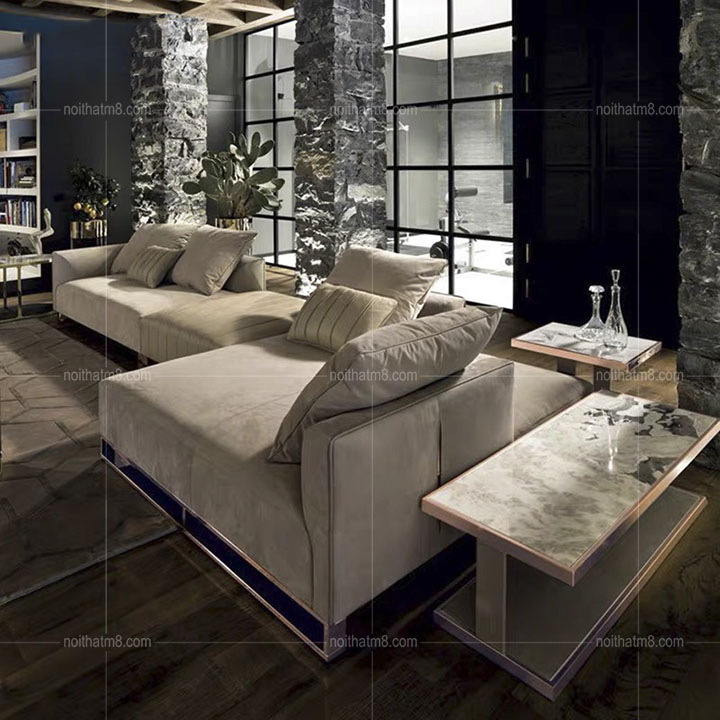 Sofa da phòng khách hiện đại phong cách Ý M8-3542 thumbnail 4