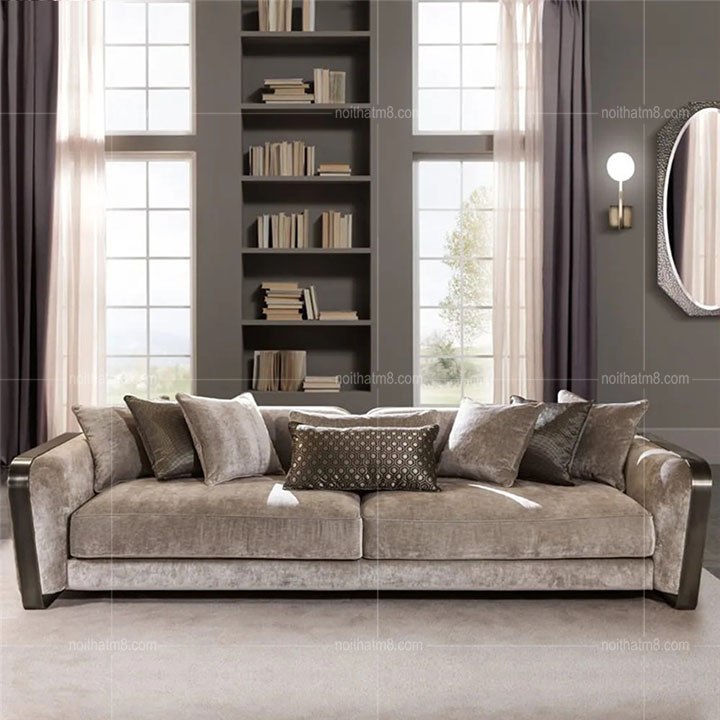 Bộ sofa nỉ nhung phòng khách hiện đại, sang trọng M8-3501 thumbnail 2