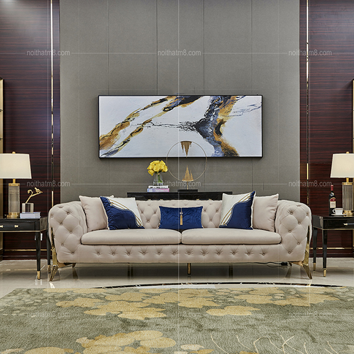 Sofa da phong cách Bắc Âu hiện đại M8-3517 thumbnail 2