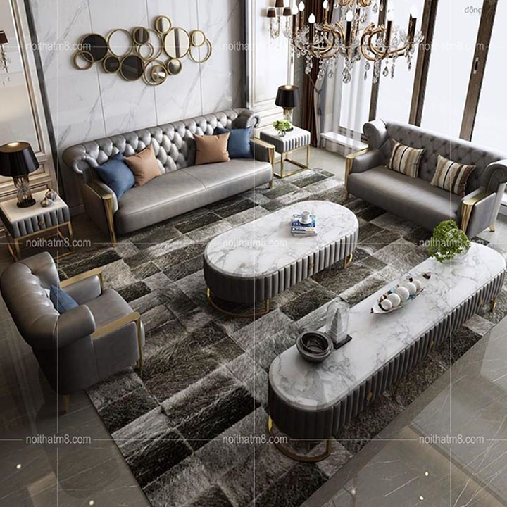 Mẫu sofa da phòng khách đẳng cấp với thiết kế hiện đại M8-3638 thumbnail 5