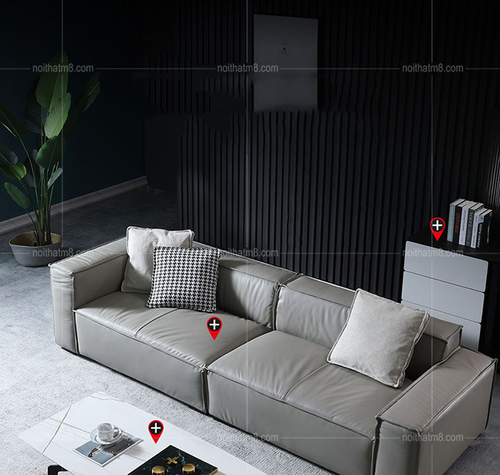 Ghế sofa da đẹp dành cho phòng khách sang trọng M8-3621 thumbnail 4