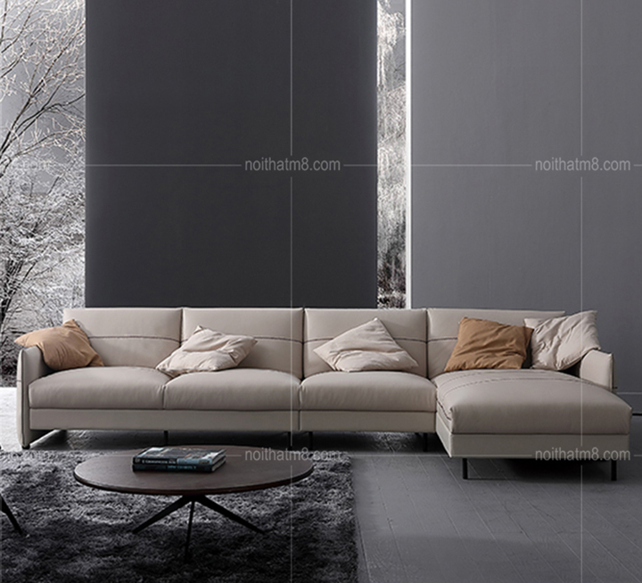 Mẫu sofa đẹp bọc da phong cách Bắc Âu hiện đại M8-3535 thumbnail 3