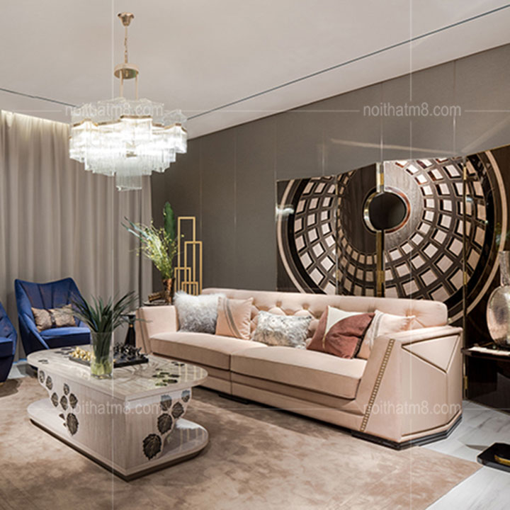 Sofa da cao cấp phong cách hiện đại, thanh lịch M8-3622 thumbnail 3