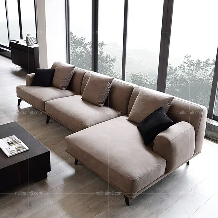 Mẫu sofa cao cấp bọc nỉ nhung phong cách tối giản hiện đại M8-3589 thumbnail 2