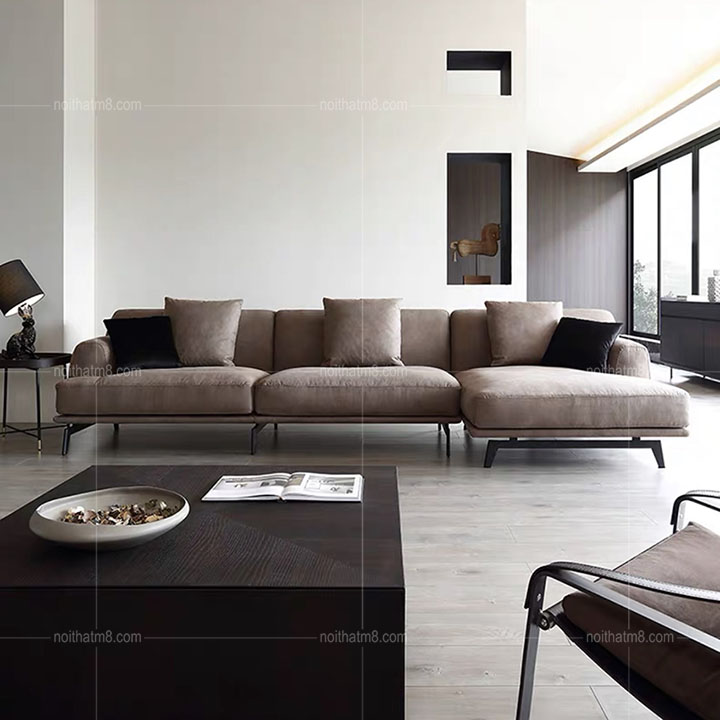 Mẫu sofa cao cấp bọc nỉ nhung phong cách tối giản hiện đại M8-3589 thumbnail 3