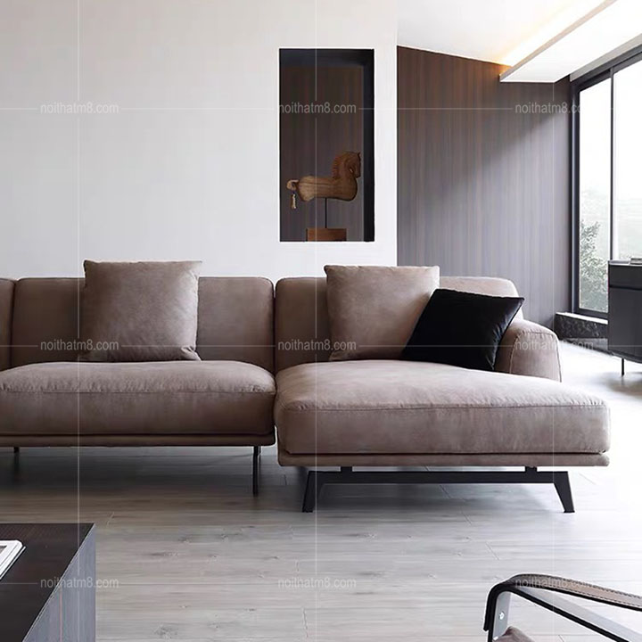 Mẫu sofa cao cấp bọc nỉ nhung phong cách tối giản hiện đại M8-3589 thumbnail 4