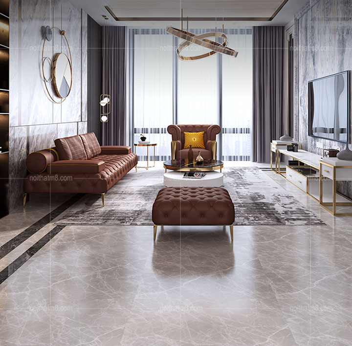 Sofa da văng phòng khách hiện đại 2020 M8-3632 thumbnail 4