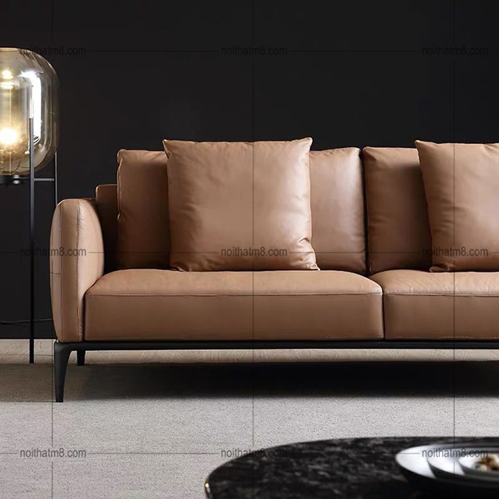 Sofa da phong cách Bắc Âu hiện đại, kiểu dáng sang trọng M8-3522 thumbnail 4
