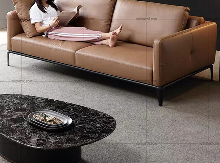 Sofa da phong cách Bắc Âu hiện đại, kiểu dáng sang trọng M8-3522 thumbnail 5