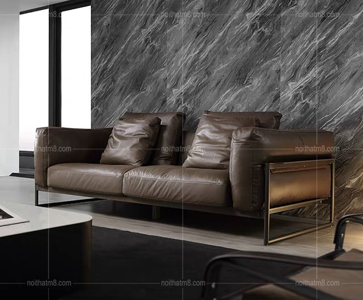 Sofa da nâu cao cấp hiện đại M8-3512 thumbnail 2