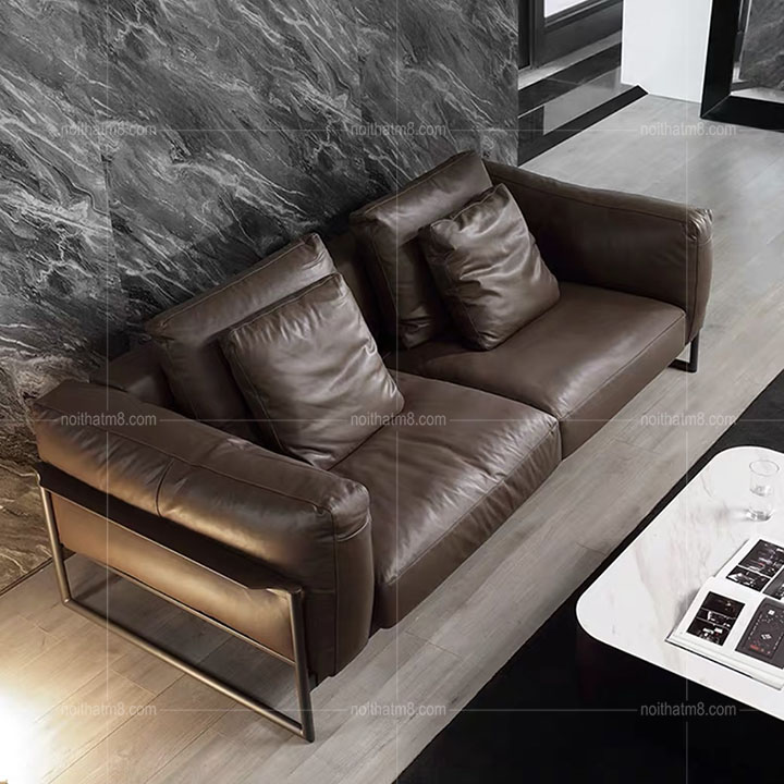 Sofa da nâu cao cấp hiện đại M8-3512 thumbnail 3
