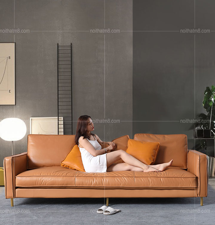 Sofa da phòng khách cao cấp kiểu dáng hiện đại M8-3599 thumbnail 4
