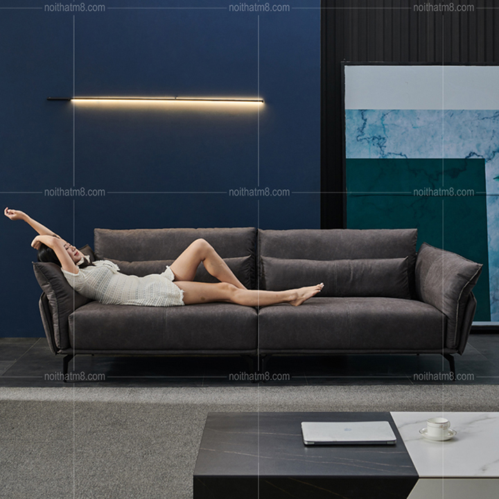 Bộ sofa da cao cấp với khung sắt sơn tĩnh điện sang trọng M8-3620 thumbnail 4