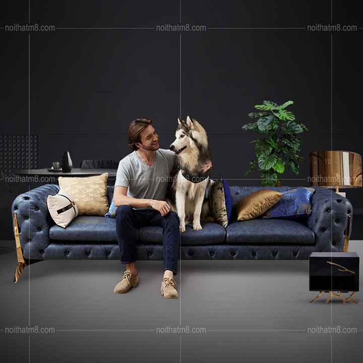 Sofa văng hiện đại bọc da phong cách Bắc Âu M8-3511 thumbnail 2