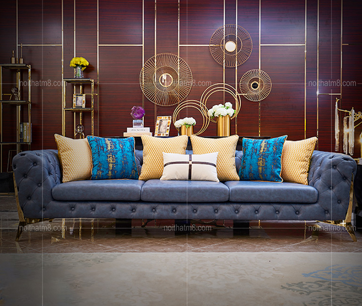 Sofa văng hiện đại bọc da phong cách Bắc Âu M8-3511 thumbnail 3