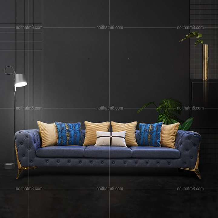 Sofa văng hiện đại bọc da phong cách Bắc Âu M8-3511