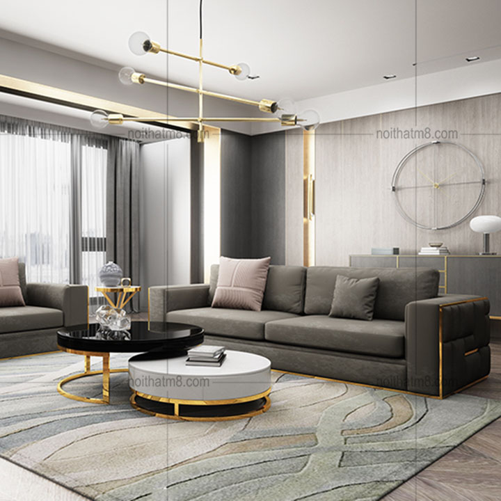 Mẫu ghế sofa da cao cấp cho phòng khách hiện đại M8-3627 thumbnail 2