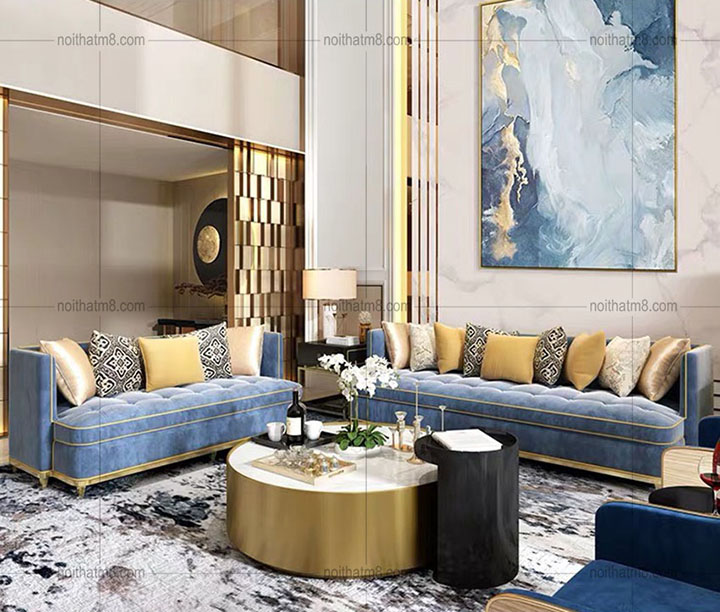 Mẫu sofa văng nỉ phong cách Bắc Âu hiện đại M8-3624 thumbnail 2