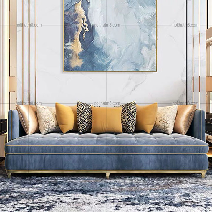 Mẫu sofa văng nỉ phong cách Bắc Âu hiện đại M8-3624 thumbnail 3
