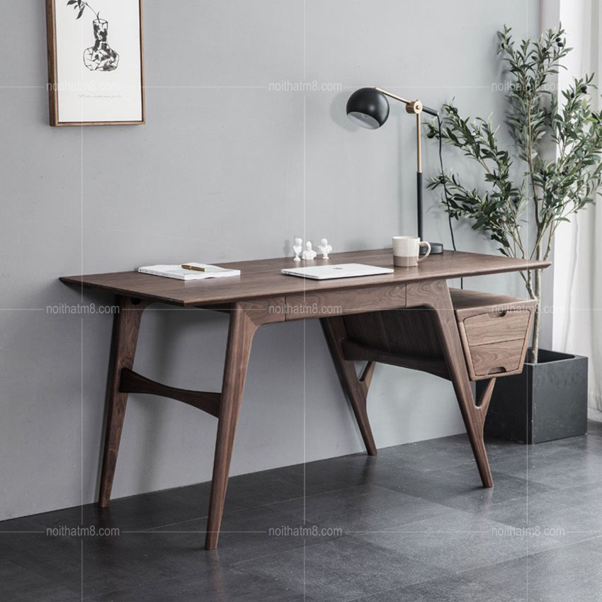 Bàn làm việc gỗ tự nhiên phong cách sang trọng M8-4554 thumbnail 2