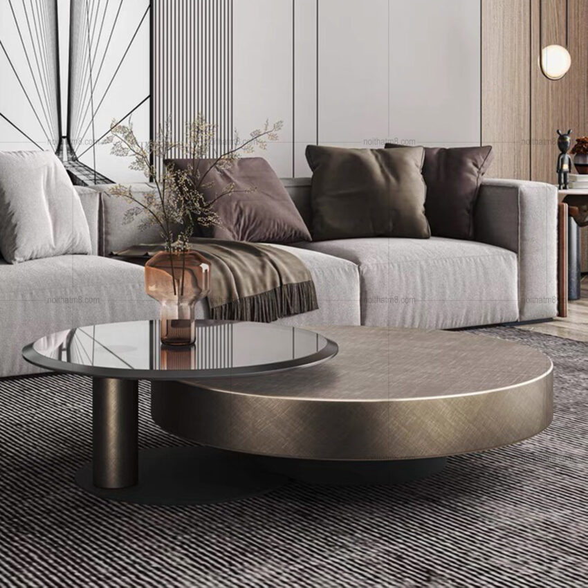 Bộ đôi bàn trà nhập khẩu cao cấp hiện đại M8-4302