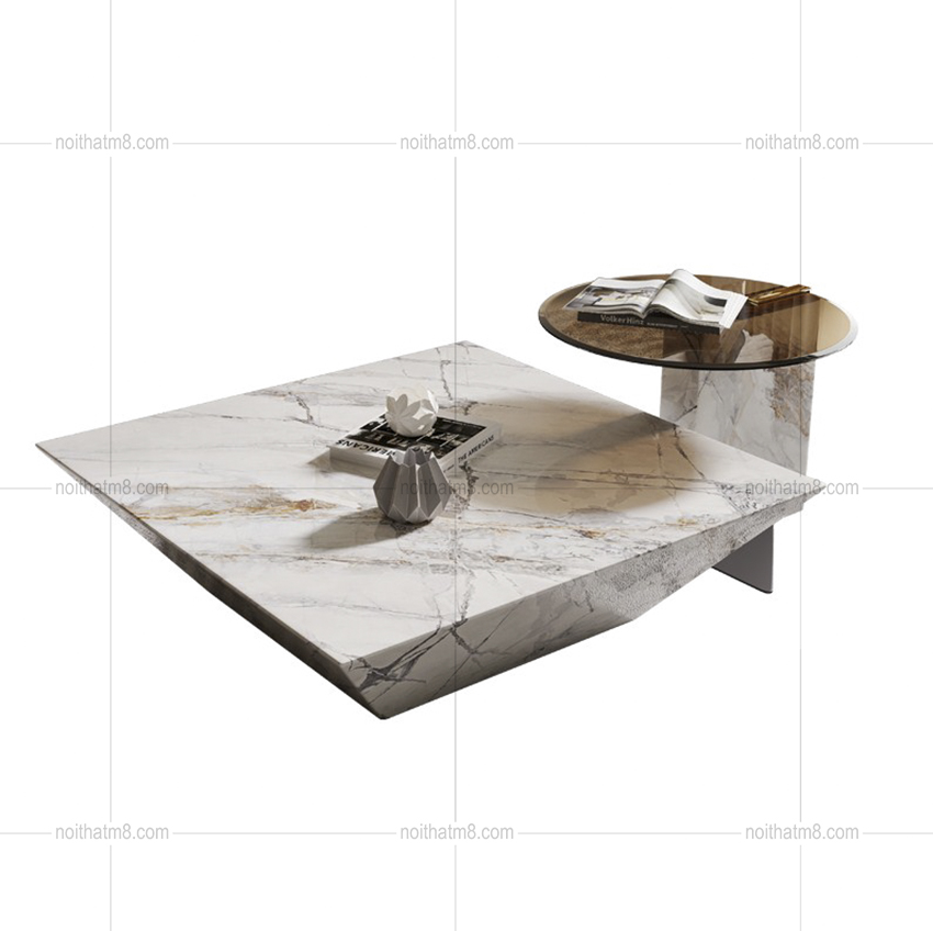 Bộ đôi bàn trà đá cao cấp, sang trọng M8-4299 thumbnail 5