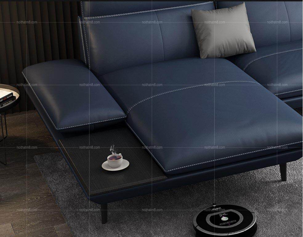 Ghế sofa da dáng chữ L hiện đại, lịch lãm M8-3566 thumbnail 4