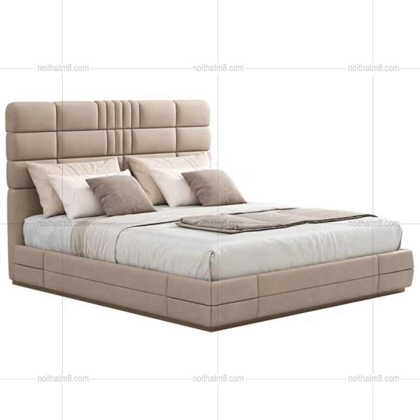 Mẫu giường ngủ bọc nỉ sang trọng, cao cấp M8-6001 thumbnail 4