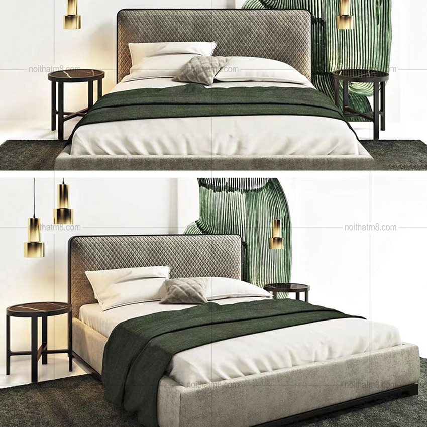 Mẫu giường gỗ bọc da phong cách Ý hiện đại M8-6051 thumbnail 3