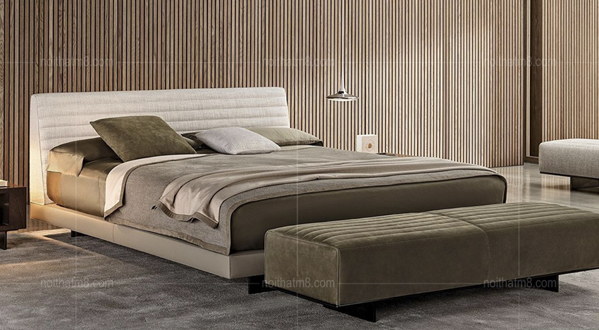 Mẫu giường ngủ bọc nỉ phong cách Ý hiện đại M8-6059 thumbnail 3