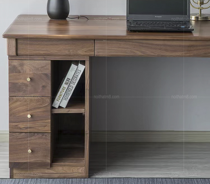 Mẫu bàn làm việc gỗ sồi hiện đại kích thước lớn M8-4562 thumbnail 4