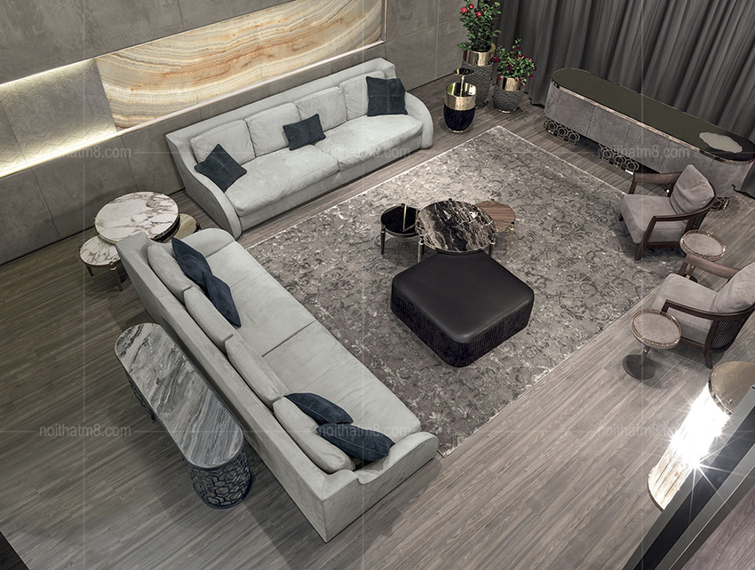 Sofa da phòng khách hiện đại, cao cấp M8-3563 thumbnail 3